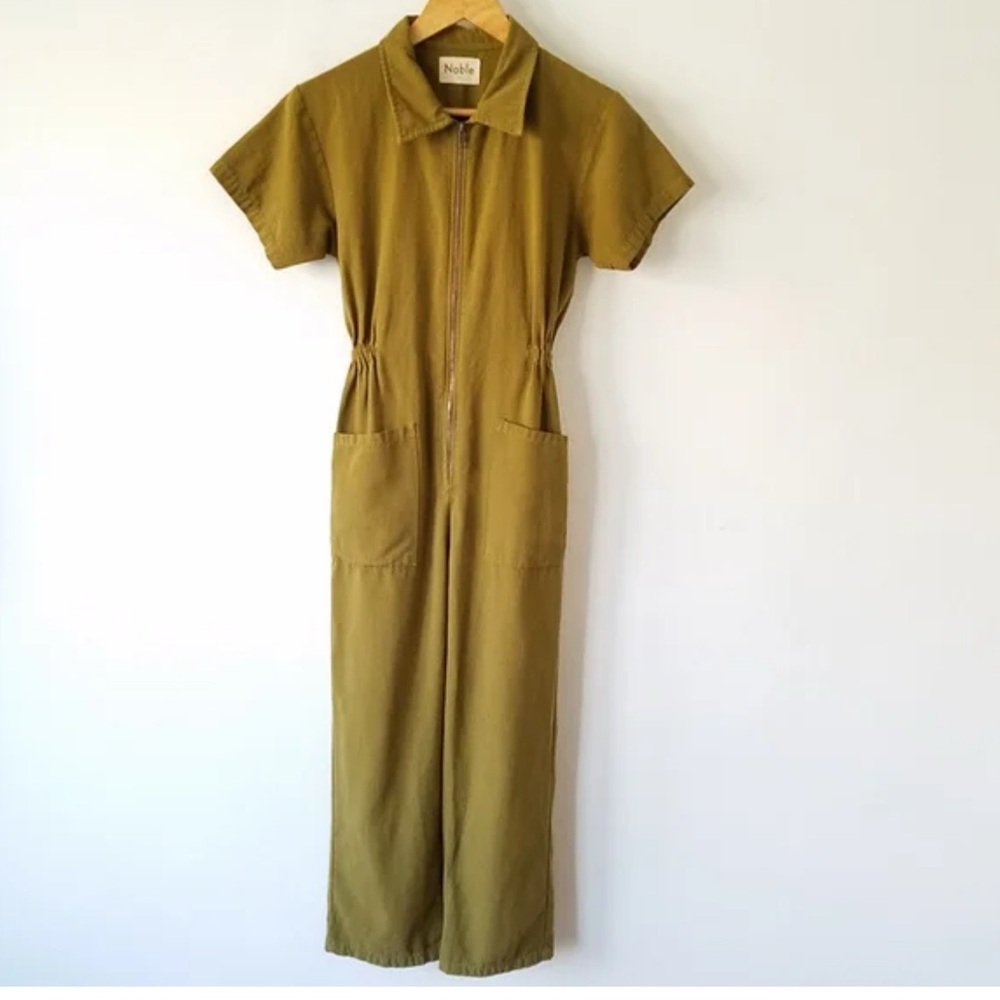 Noble Ultility Jumpsuit Olive Green Organic Pima Cotton Size S